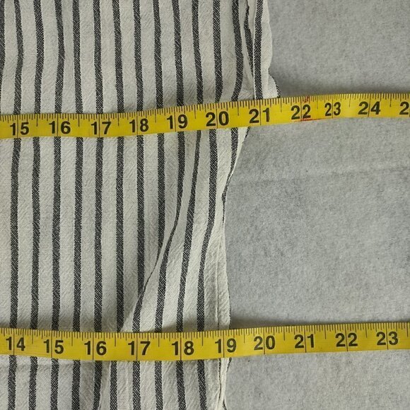 Thread And Supply Linen Blend Fringe Bottom Striped Pullover Dress Size Small - Picture 8 of 11